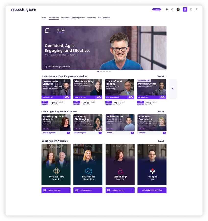 Coaching.com - pages programs cdc event